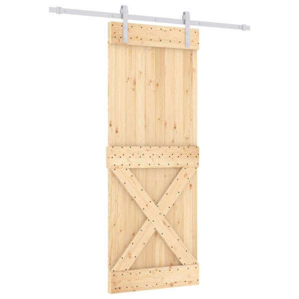 Преплъзваща се врата Естествено и бяло 80 x 210 cm