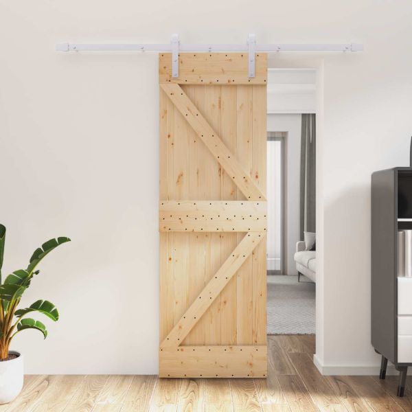 Преплъзваща се врата Естествено и бяло 70 x 210 cm