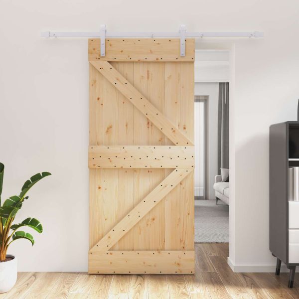 Преплъзваща се врата Естествено и бяло 95 x 210 cm
