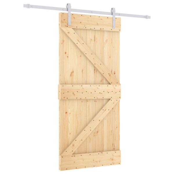 Преплъзваща се врата Естествено и бяло 95 x 210 cm