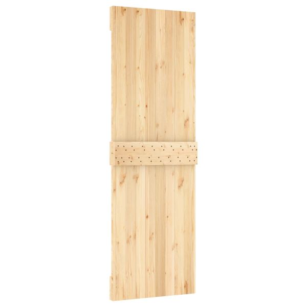 Преплъзваща се врата Естествено и черно 70 x 210 cm