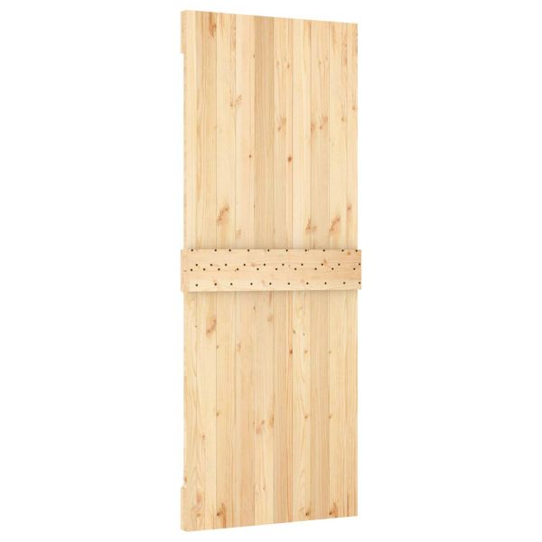 Преплъзваща се врата Естествено и черно 80 x 210 cm