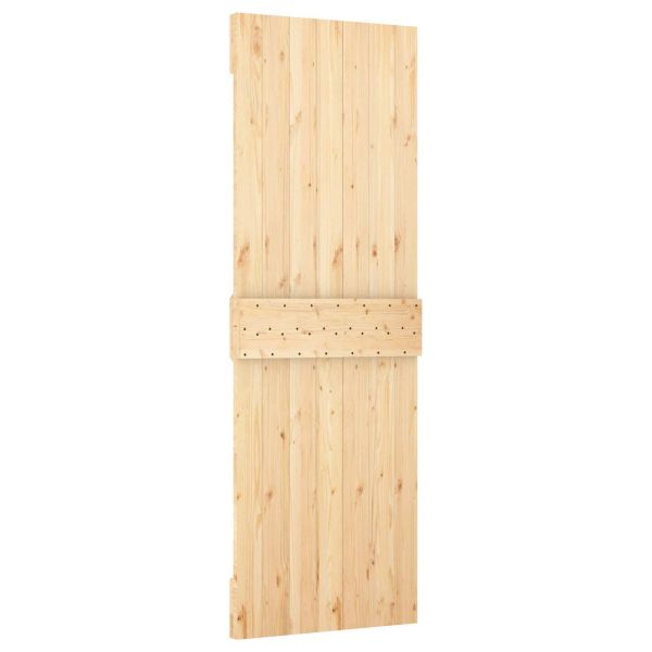 Преплъзваща се врата Естествено и черно 70 x 210 cm