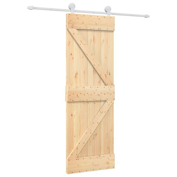 Преплъзваща се врата Естествено и бяло 70 x 210 cm