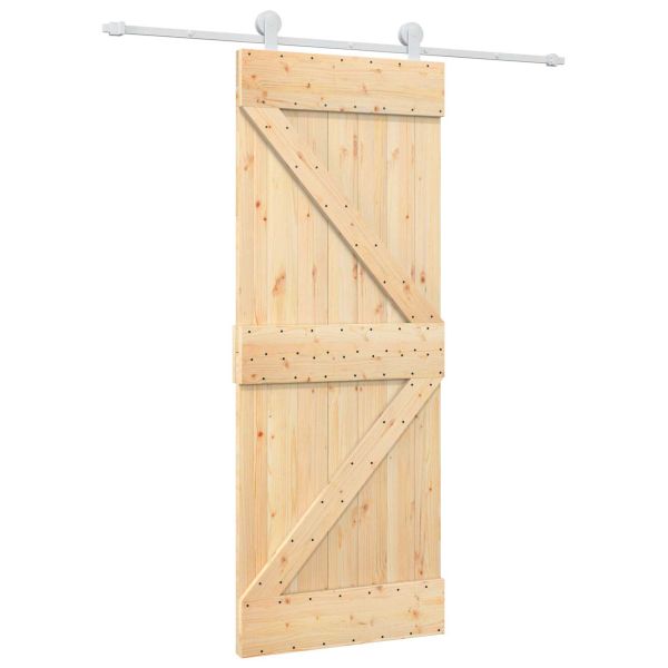 Преплъзваща се врата Естествено и бяло 80 x 210 cm