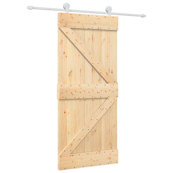 Преплъзваща се врата Естествено и бяло 90 x 210 cm