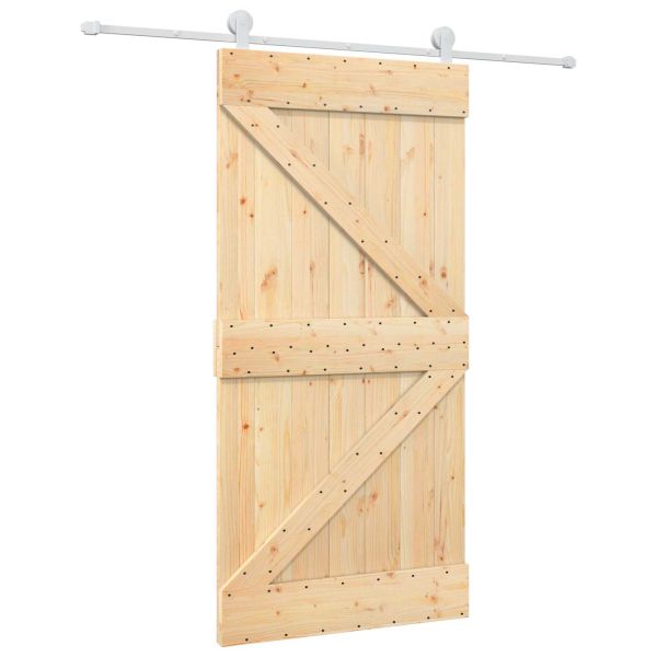 Преплъзваща се врата Естествено и бяло 100 x 210 cm
