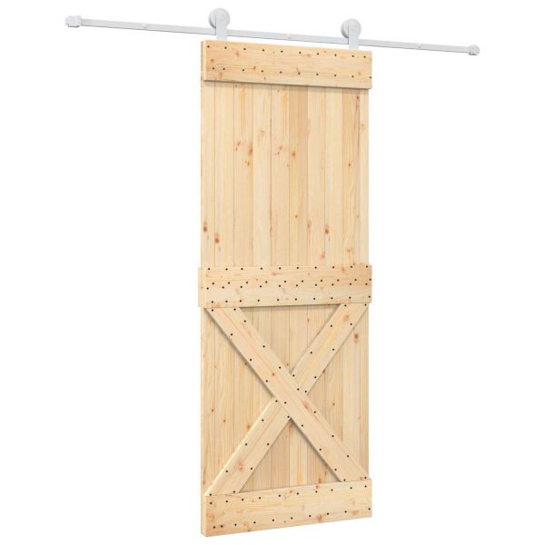 Преплъзваща се врата Естествено и бяло 80 x 210 cm