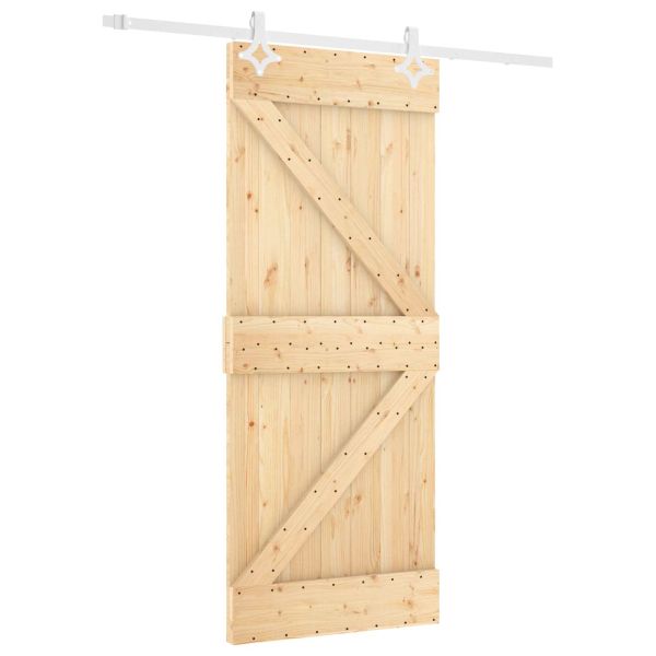 Преплъзваща се врата Естествено и бяло 80 x 210 cm