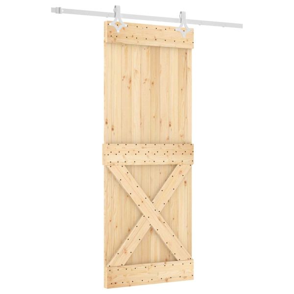 Преплъзваща се врата Естествено и бяло 80 x 210 cm