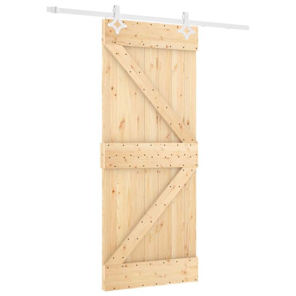 Преплъзваща се врата Естествено и бяло 80 x 210 cm