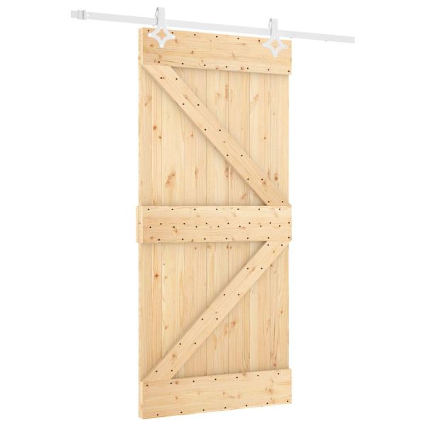Преплъзваща се врата Естествено и бяло 90 x 210 cm