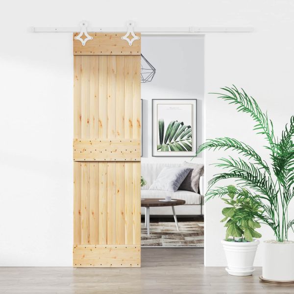 Преплъзваща се врата Естествено и бяло 70 x 210 cm