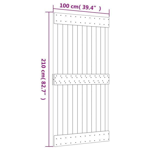 Преплъзваща се врата Естествено и бяло 100 x 210 cm