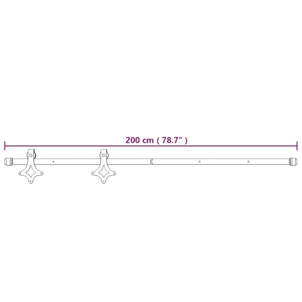 Преплъзваща се врата Естествено и бяло 70 x 210 cm