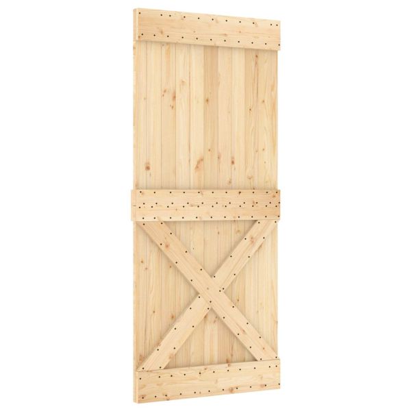 Преплъзваща се врата Естествено и бяло 90 x 210 cm