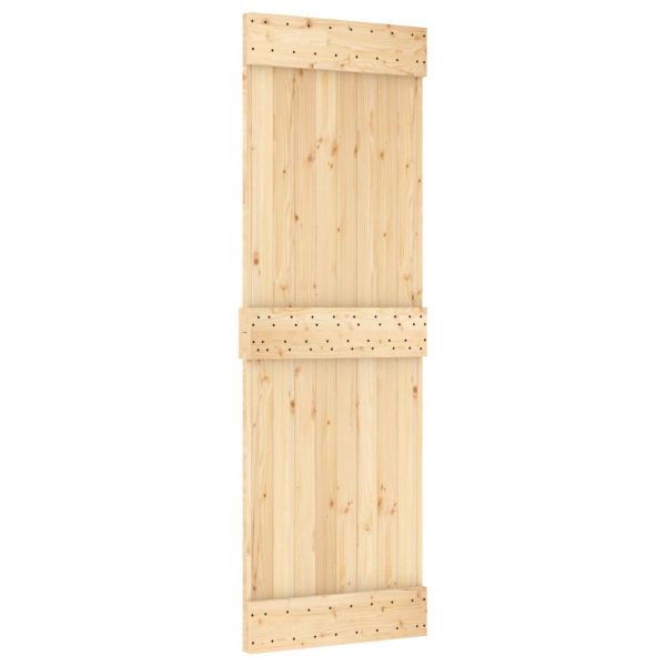 Преплъзваща се врата Естествено и черно 70 x 210 cm