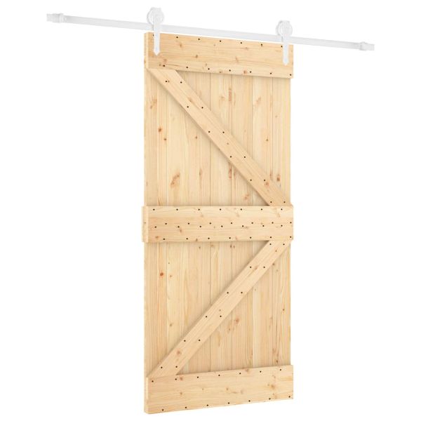 Преплъзваща се врата Естествено и бяло 90 x 210 cm