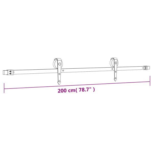Преплъзваща се врата Естествено и черно 70 x 210 cm