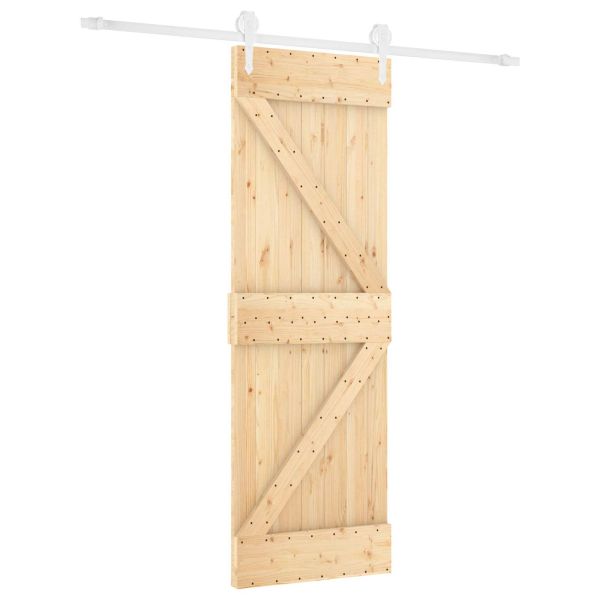 Преплъзваща се врата Естествено и бяло 70 x 210 cm