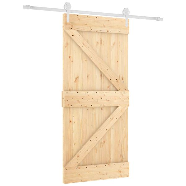 Преплъзваща се врата Естествено и бяло 95 x 210 cm