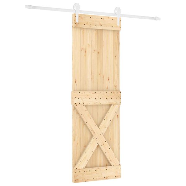 Преплъзваща се врата Естествено и бяло 80 x 210 cm