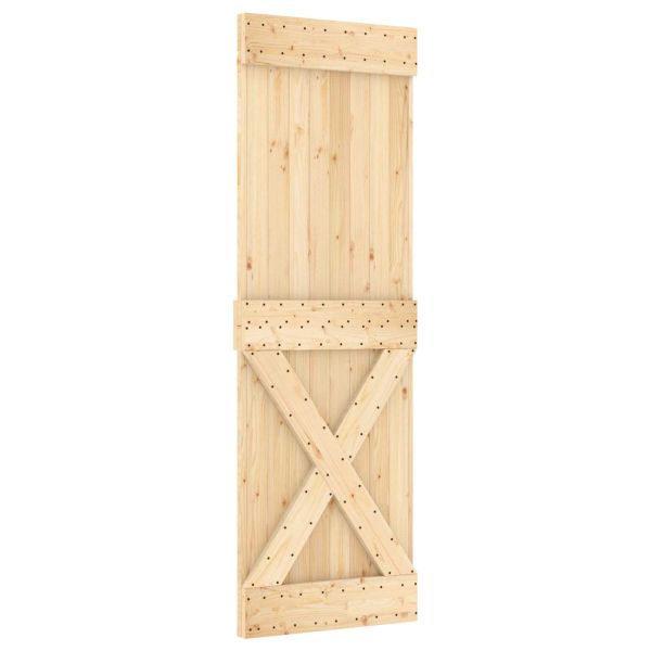 Преплъзваща се врата Естествено и бяло 80 x 210 cm