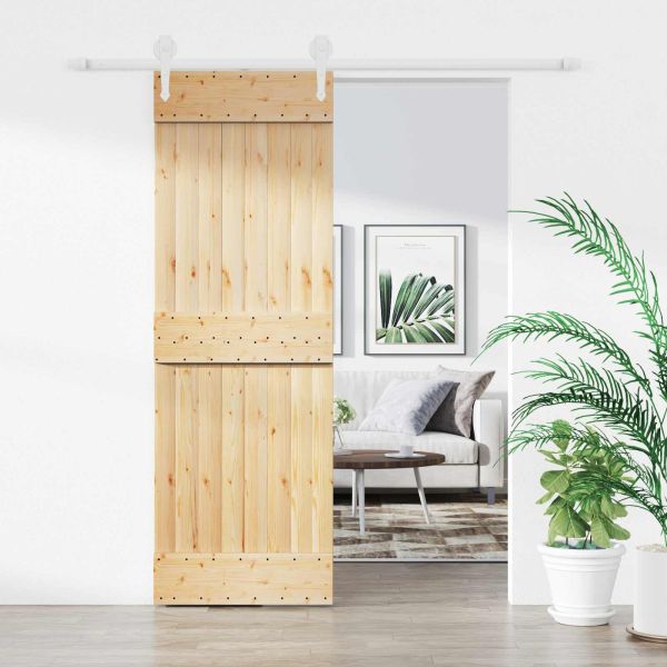 Преплъзваща се врата Естествено и бяло 70 x 210 cm