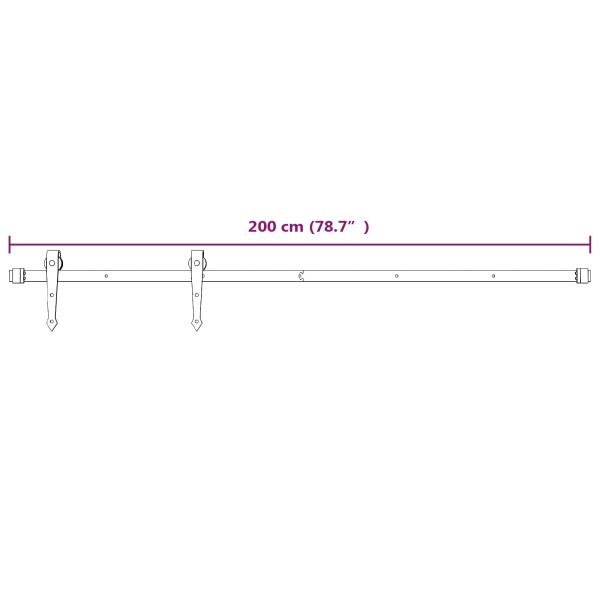Преплъзваща се врата Естествено и бяло 80 x 210 cm