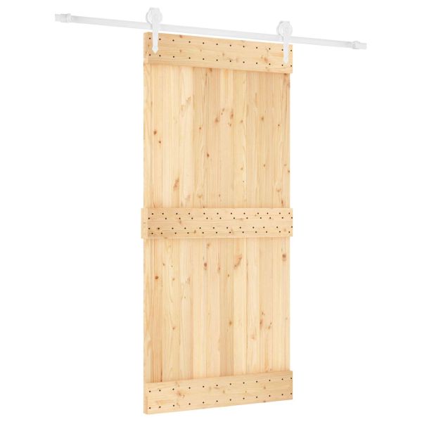 Преплъзваща се врата Естествено и бяло 95 x 210 cm
