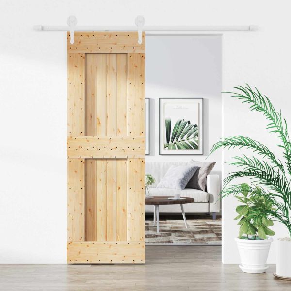 Преплъзваща се врата Естествено и бяло 70 x 210 cm