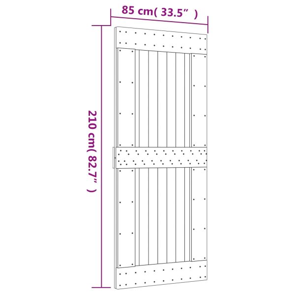 Преплъзваща се врата Естествено и бяло 85 x 210 cm