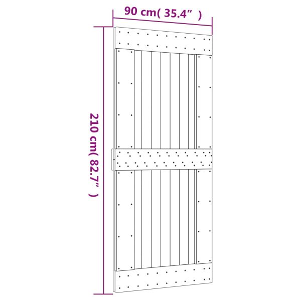 Преплъзваща се врата Естествено и бяло 90 x 210 cm