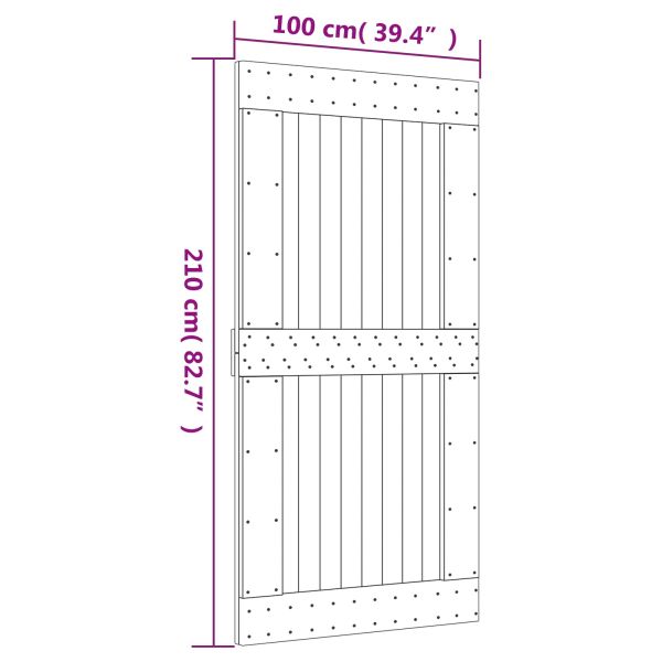 Преплъзваща се врата Естествено и бяло 100 x 210 cm