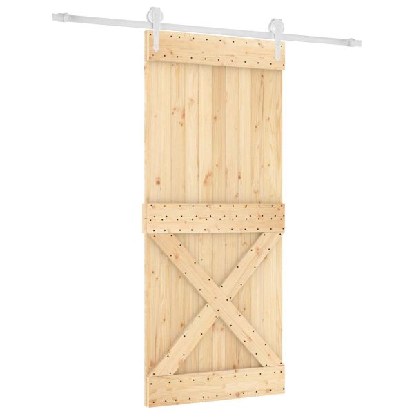 Преплъзваща се врата Естествено и бяло 90 x 210 cm