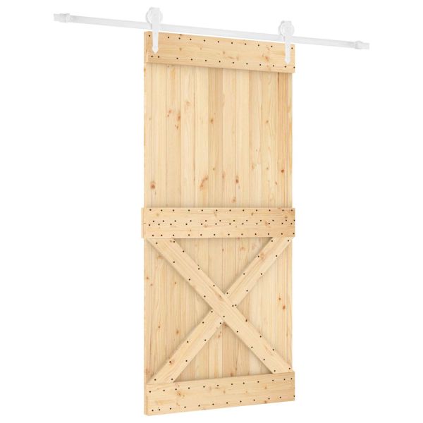 Преплъзваща се врата Естествено и бяло 95 x 210 cm