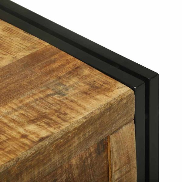 Кутия за съхранение 80 x 50 x 50 см Грубо мангово дърво