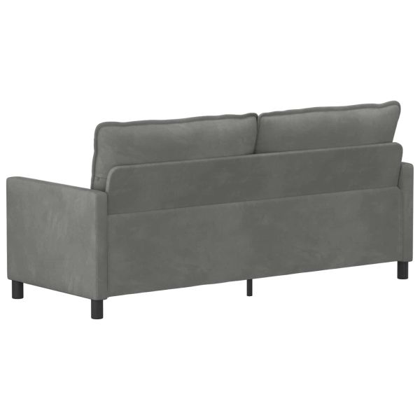 Диван Тъмносиво 196 x 81 x 87,5 см Кадифе