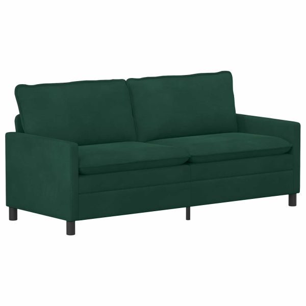 Диван Тъмнозелено 196 x 81 x 87,5 см Кадифе