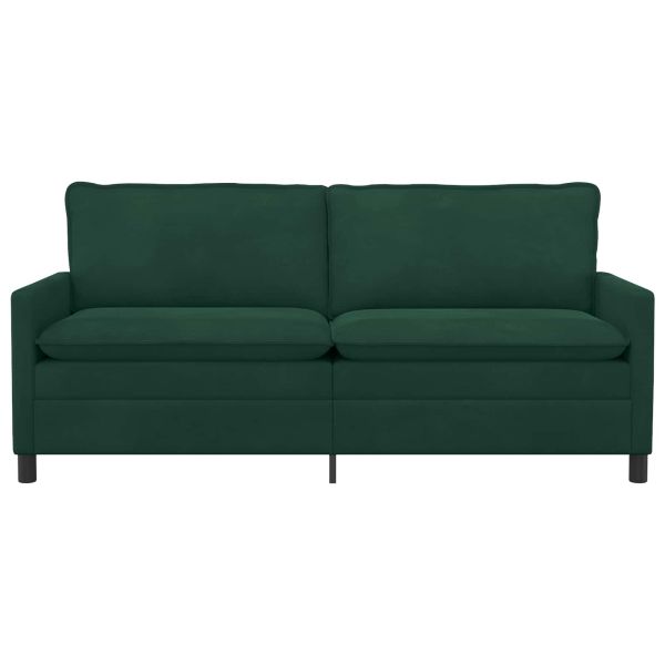 Диван Тъмнозелено 196 x 81 x 87,5 см Кадифе