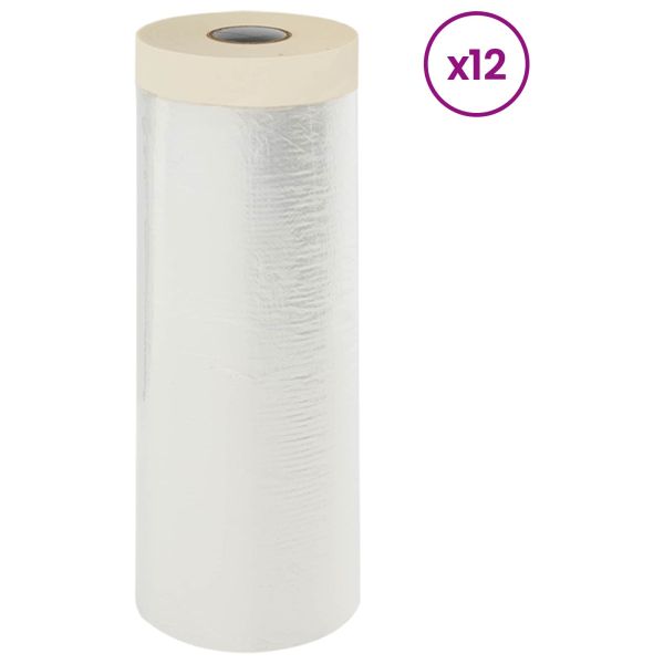 Прахосмукачна кърпа с лепило 12 pcs Прозрачен 210 x 2000 см