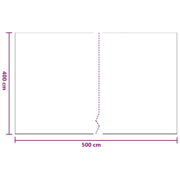 Прахова завеса 12 pcs Прозрачен 400 x 500 cm HDPE
