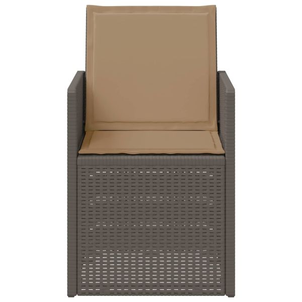 Градински Dining Столове 2 pcs Светлосиво и Таупе ПП