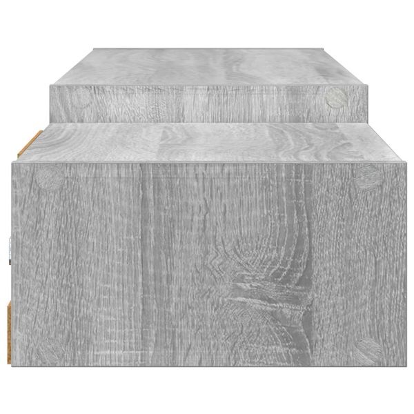 Стенен телевизионен шкаф Монтиране на стена Сив Сонома