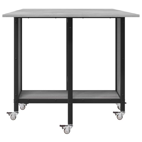 Сгъваема трапезна маса с колелца 130 x 80 x 76,5 см стомана PB