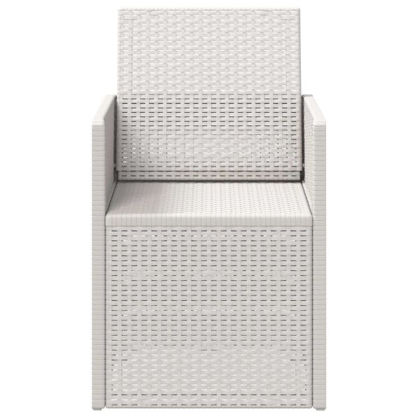 Градински Dining Столове 2 pcs Бяло ПП