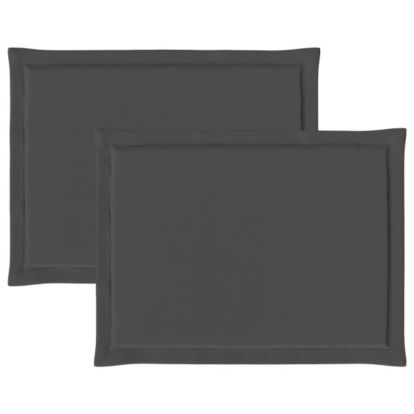 Възглавници за седалки 2 pcs Антрацит 47 x 36 x 2 см Полиестер