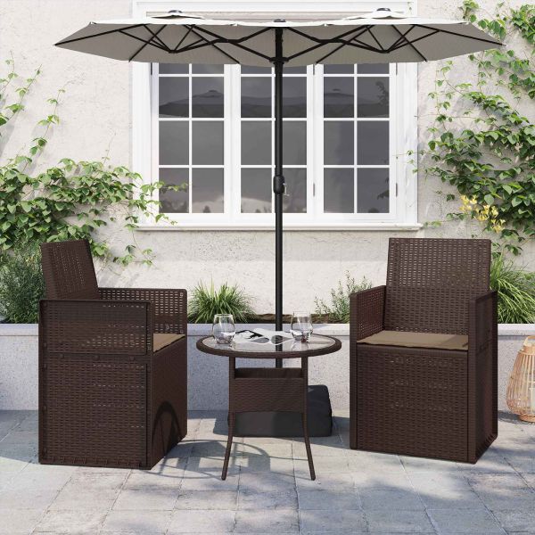 Възглавници за седалки 2 pcs Таупе 47 x 36 x 2 см Полиестер