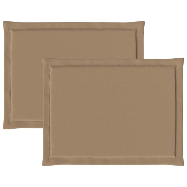 Възглавници за седалки 2 pcs Таупе 47 x 36 x 2 см Полиестер