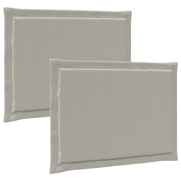 Възглавници за седалки 2 pcs Светлосиво 47 x 36 x 2 см